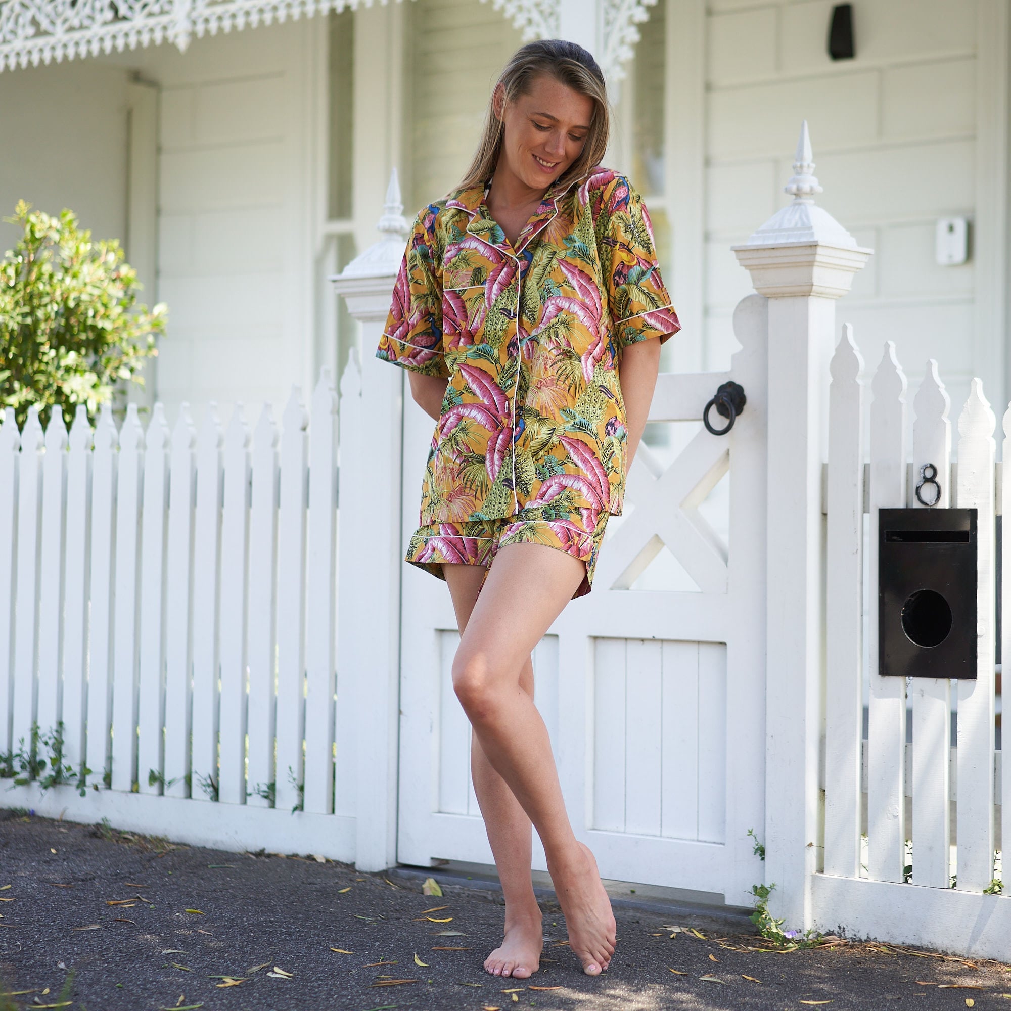 ‘Tropical Staycation’ 100% Cotton Pyjama Shorts Set