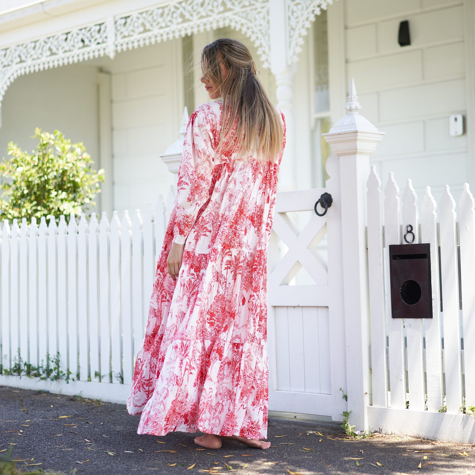 ‘Vintage Botanicals’ 100% Cotton Maxi Dress