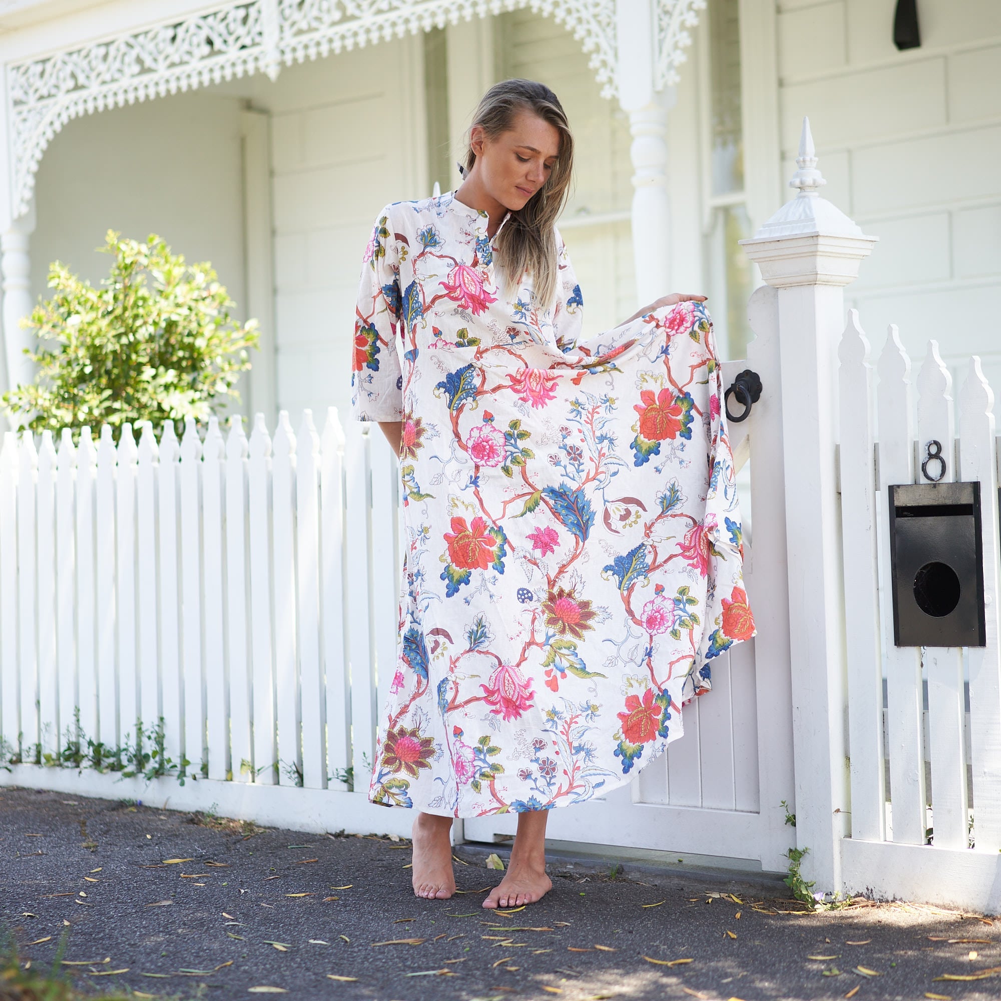 Set of 2 Umbrella ‘Coastal Charm’ 100% Cotton Maxi Dress