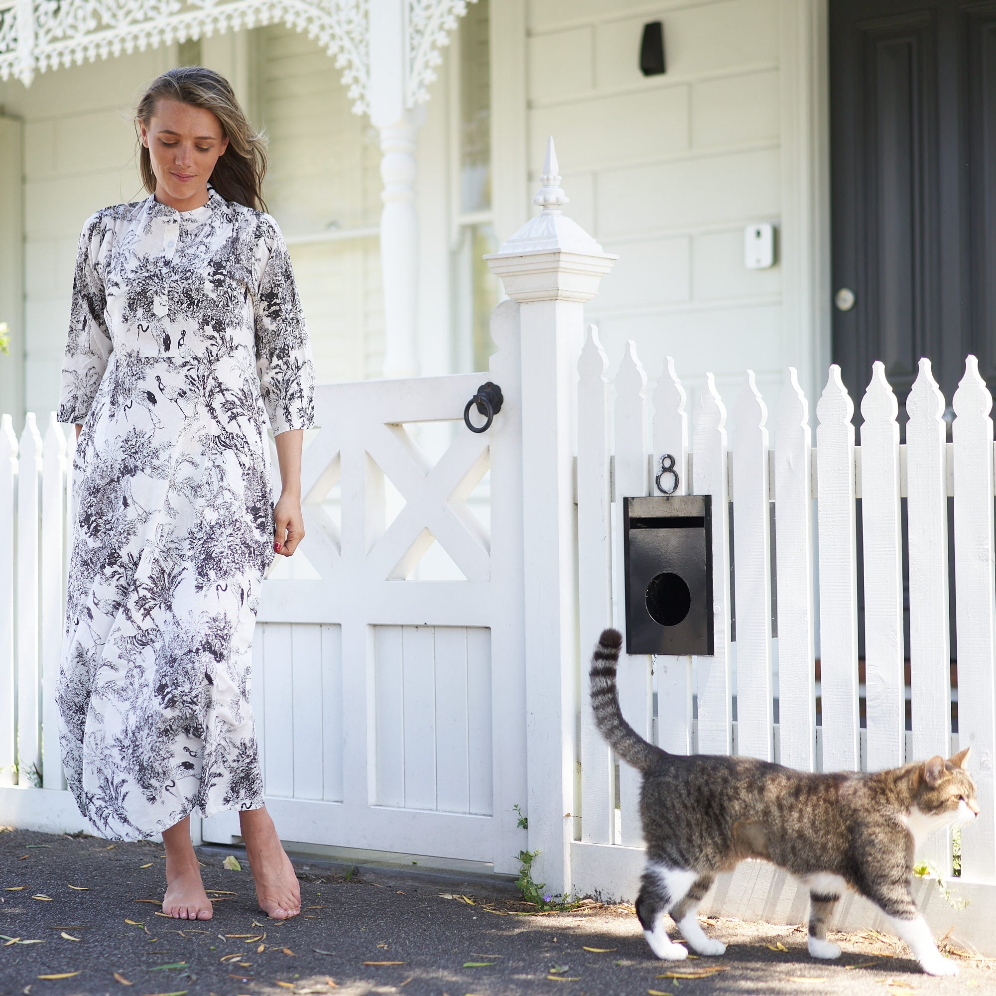 Set of 2 Umbrella ‘Timeless Tropics’ 100% Cotton Maxi Dress