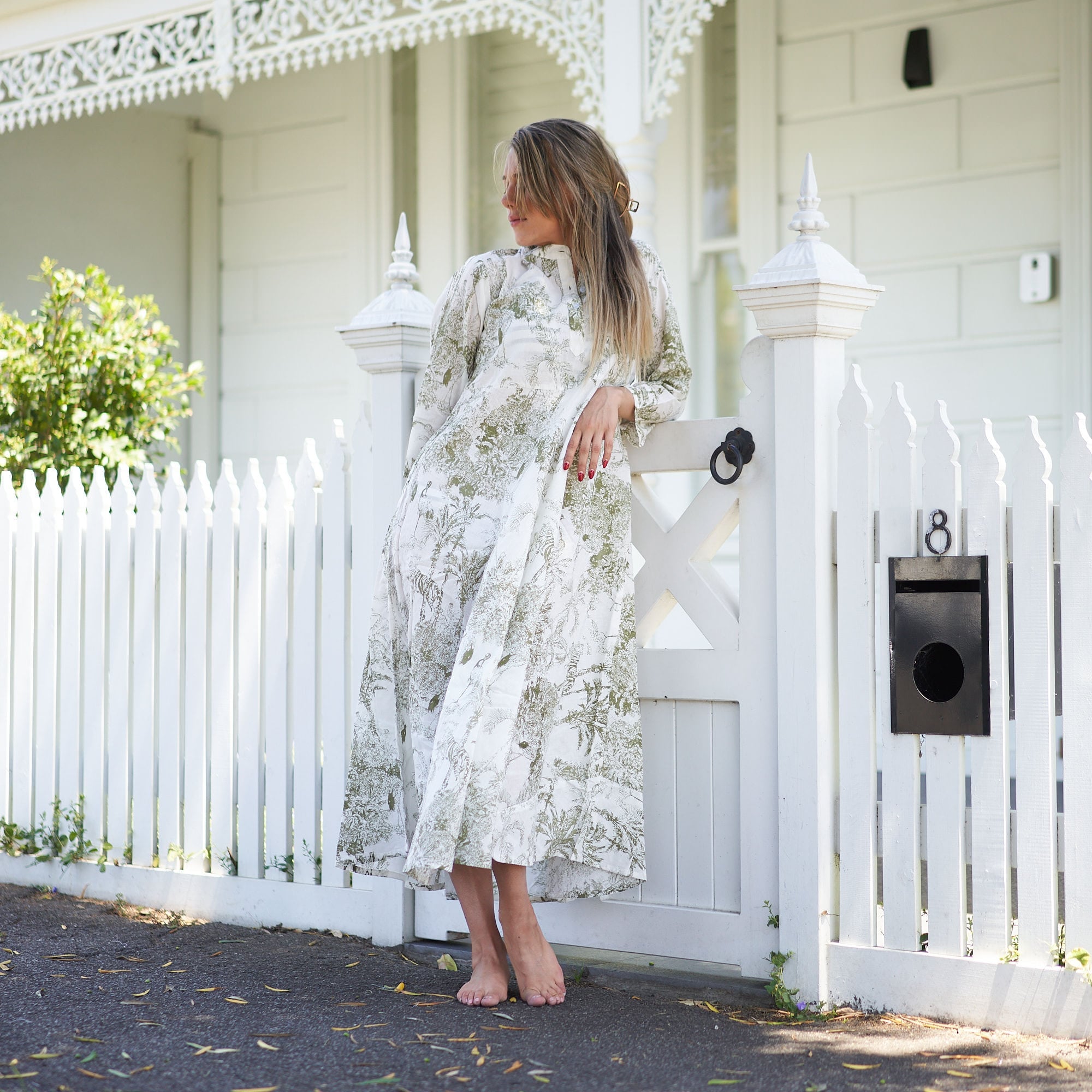 Set of 2 Umbrella ‘Timeless Tranquility’ 100% Cotton Maxi Dress