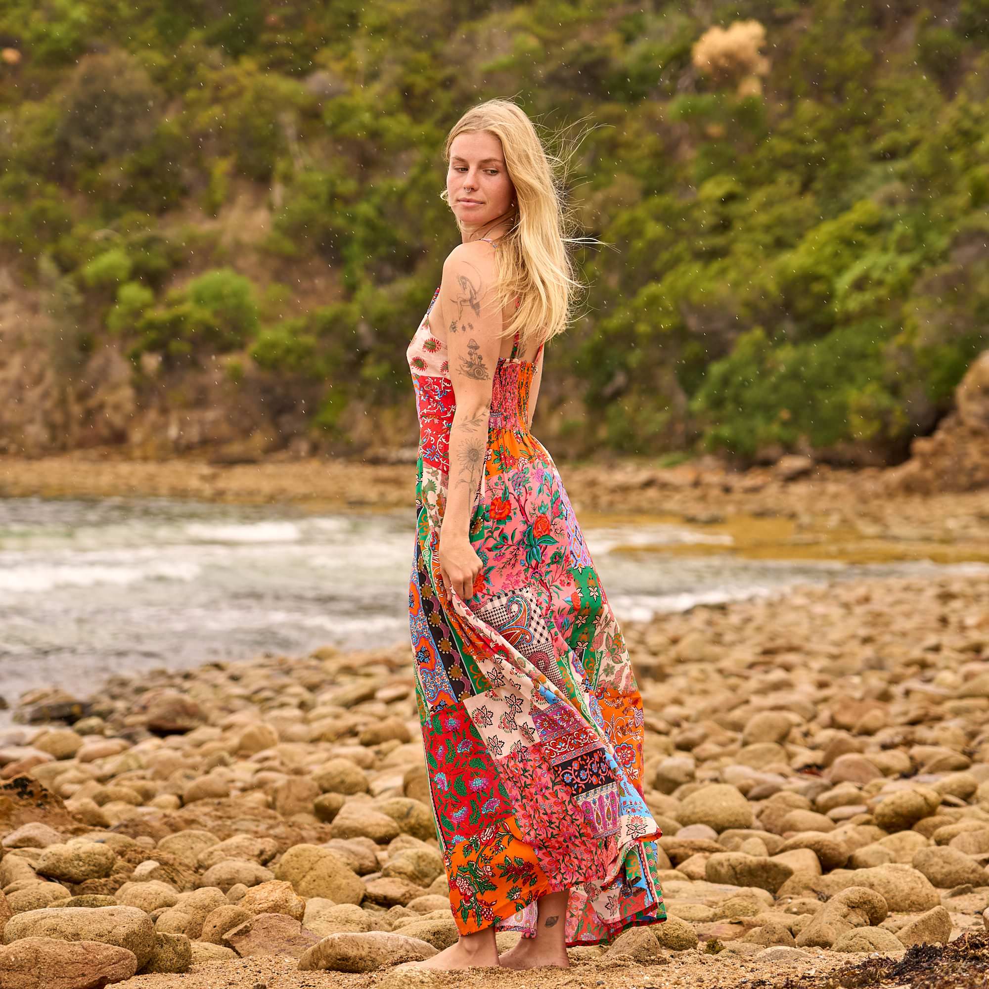 Craftluxe women’s strappy cotton maxi dress for summer