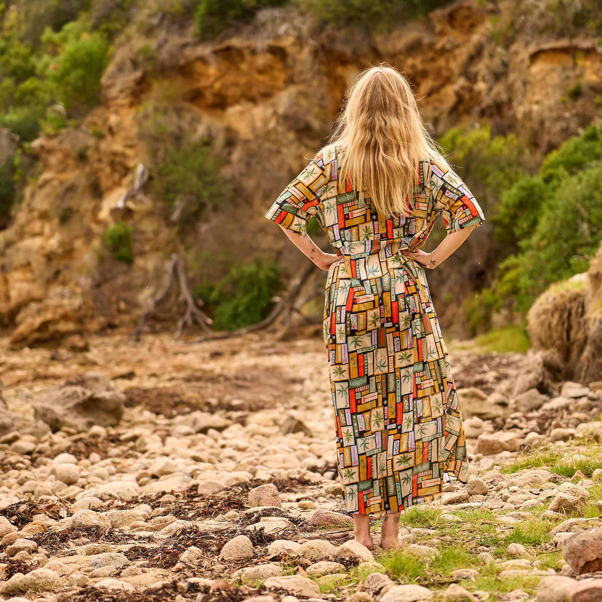 Relaxed fit boho maxi dress for beach and holiday wear
