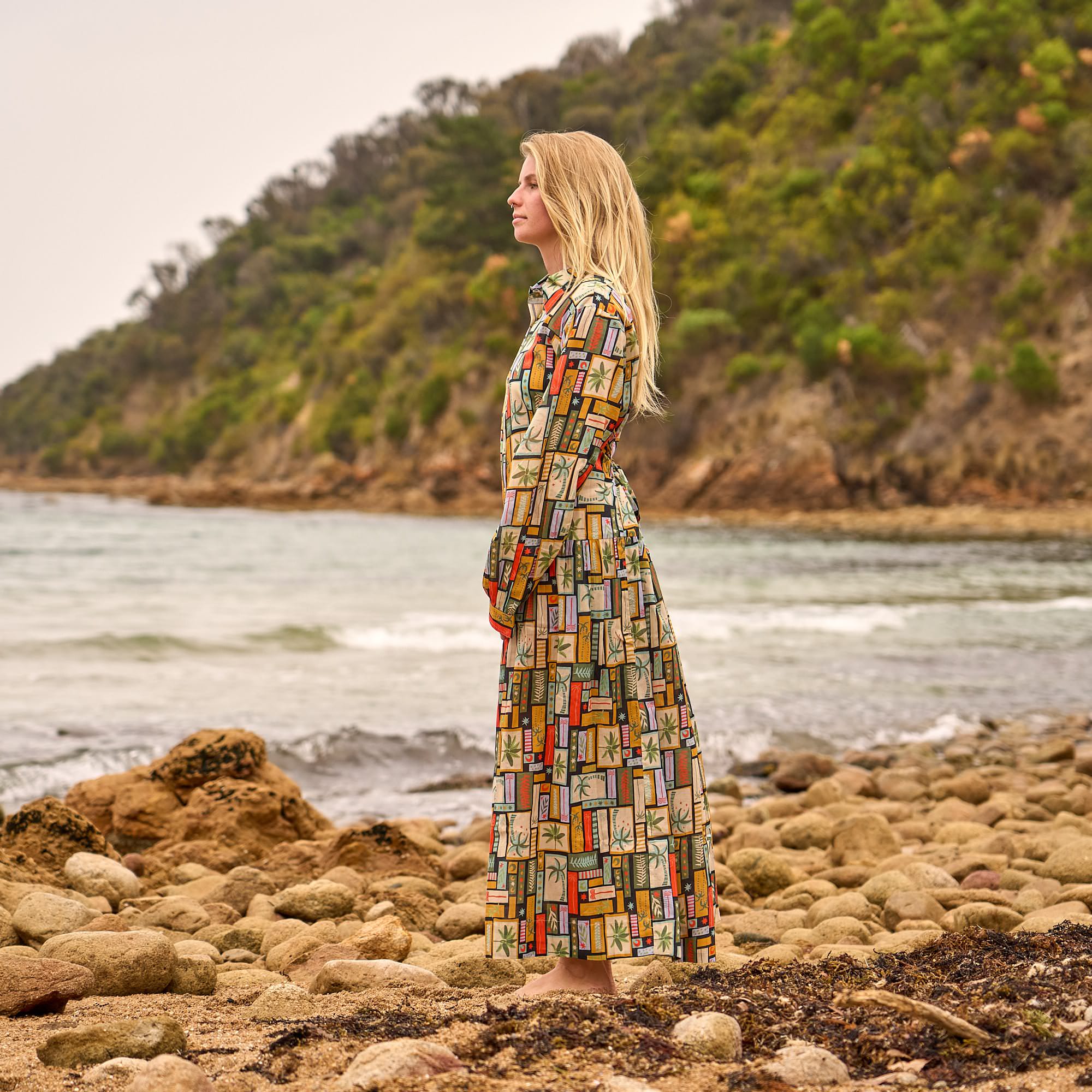 Craftluxe free size geometric boho maxi dress