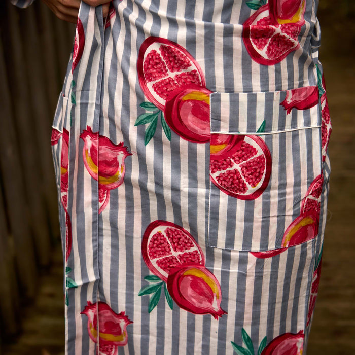 Citrus Bloom Robe - Bold Grapefruit Print on Luxe Cotton