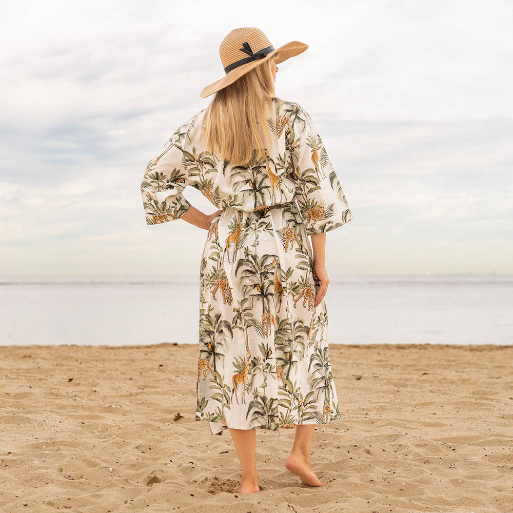 Aisha' Women's Cotton Kimono Robe