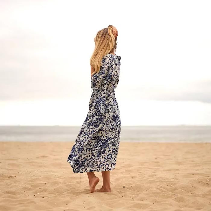 Cotton Kaftan Kimono Cardigan Summer Clothing Maternity Wear Valentine GiftChristmas Gift for her Navy