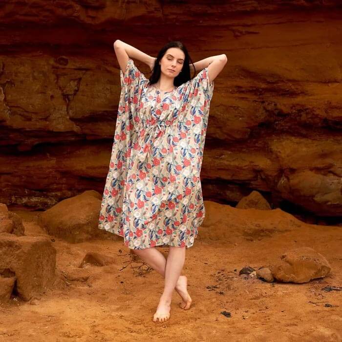 Cotton Kaftan Kimono Caridgan Summer Clothing Valentine Mother's Day Gift Maxi Dress Maternity Wear Christmas Gift for her Khaki