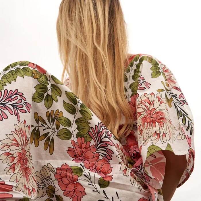Cotton Kaftan Kimono Caridgan Summer Clothing Valentine Mother's Day Gift Maxi Dress Maternity Wear Christmas Gift for her White