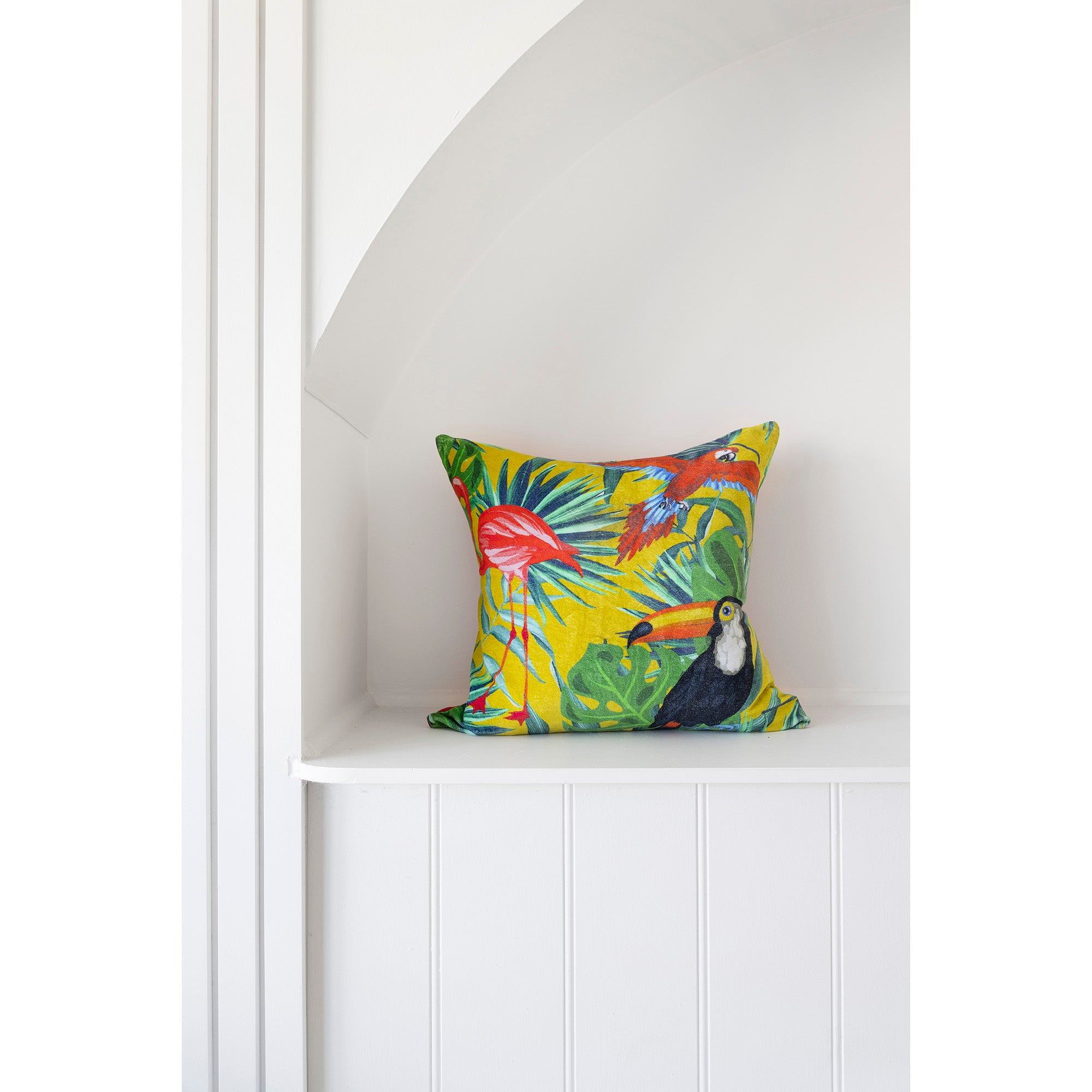 Tropical Birds Pillow Cover|Tropical Cushion|Pillow Case|Parrot Pillow|Tropical Leaf Cushion|Toucan Pillow Cover|Beach House Décor