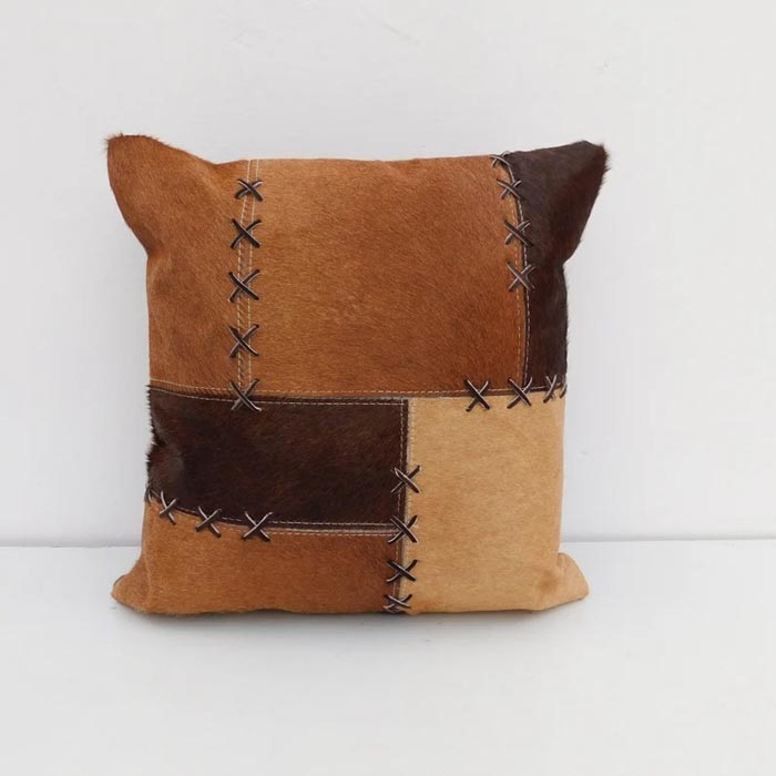 Exotic Cowhide Cushion Pillowcases Brown, Leather Cushion, Black and White 40x40cm Gift Christmas Decor Cushion Pillow Covers CC133