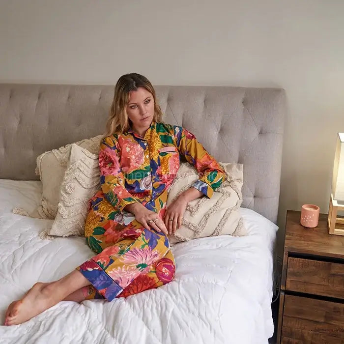 PJ Set Lounge Wear Multi Coloured Anthro Floral Includes 4 Sizes - S,M,L,XL PJ20