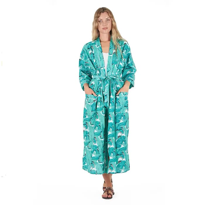 Linen Connections Frida Cotton Kimono Bathrobe Valentines Day Gift Turkish Cardigan Nightwear Dressing Gown Beach Bikini Summer CK06