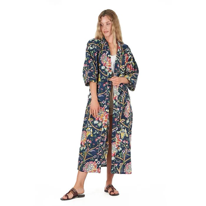 Linen Connections Frida Cotton Kimono Bathrobe Valentines Day Gift Turkish Cardigan Nightwear Dressing Gown Beach Bikini Summer CK08