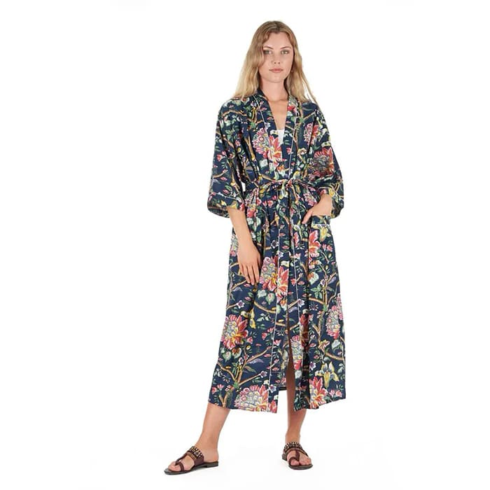 Linen Connections Frida Cotton Kimono Bathrobe Valentines Day Gift Turkish Cardigan Nightwear Dressing Gown Beach Bikini Summer CK08