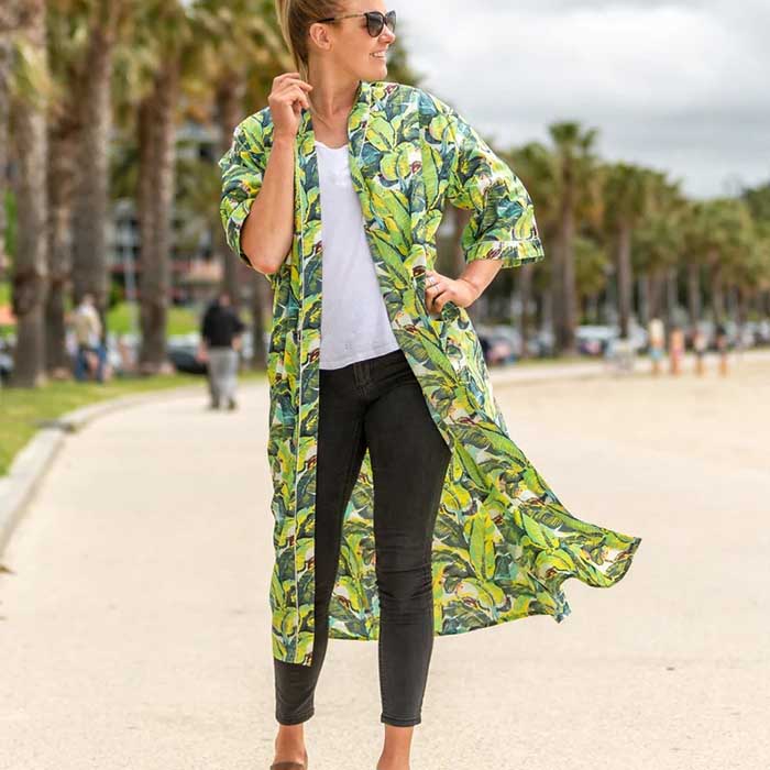 Linen Connections Frida Cotton Kimono Bathrobe Valentines Day Gift Turkish Cardigan Nightwear Dressing Gown Beach Bikini Summer CK110