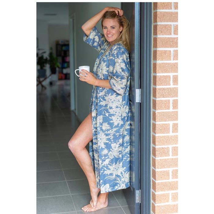 Linen Connections Frida Cotton Kimono Bathrobe Valentines Day Gift Turkish Cardigan Nightwear Dressing Gown Beach Bikini Summer CK175