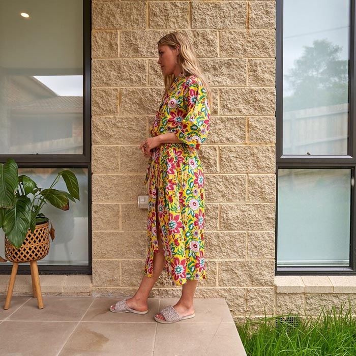 Linen Connections Frida Cotton Kimono Bathrobe Valentines Day Gift Turkish Cardigan Nightwear Dressing Gown Beach Bikini Summer CK180