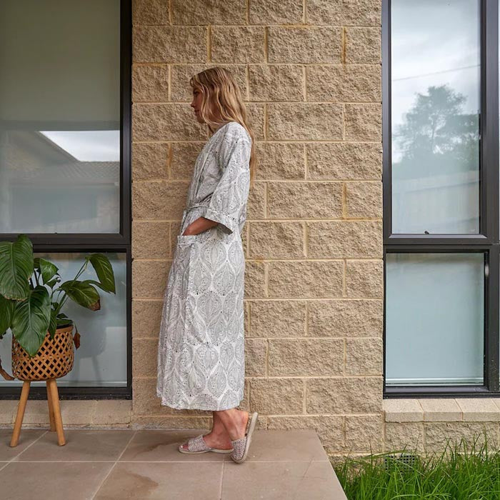 Linen Connections Frida Cotton Kimono Bathrobe Valentines Day Gift Turkish Cardigan Nightwear Dressing Gown Beach Bikini Summer CK187