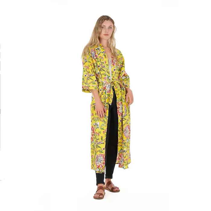 Linen Connections Frida Cotton Kimono Bathrobe Valentines Day Gift Turkish Cardigan Nightwear Dressing Gown Beach Bikini Summer CK20