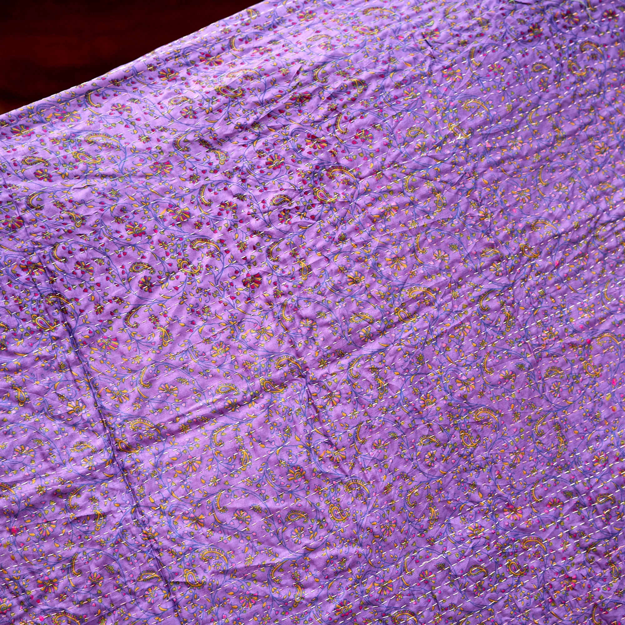 100% Silk Kantha Scarf