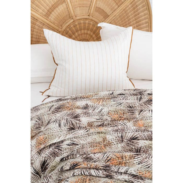 Kantha Quilt Indian Quilt Block Print Quilt Bedspread Bohemian Boho Cotton Throw Quilt Handmade Blanket Doona King Size KQ12