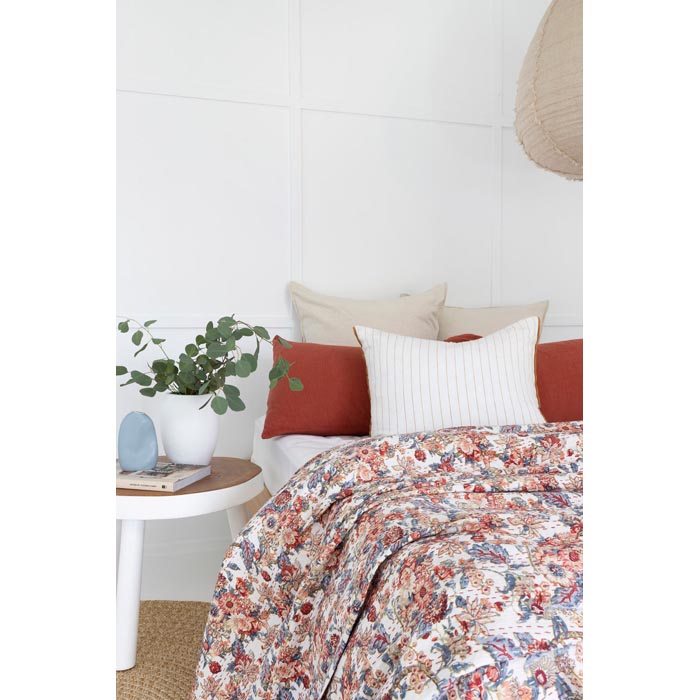 Kantha Quilt Indian Quilt Block Print Quilt Bedspread Bohemian Boho Cotton Throw Quilt Handmade Blanket Doona King Size KQ59