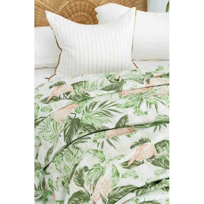 Kantha Quilt Indian Quilt Block Print Quilt Bedspread Bohemian Boho Cotton Throw Quilt Handmade Blanket Doona King Size KQ67