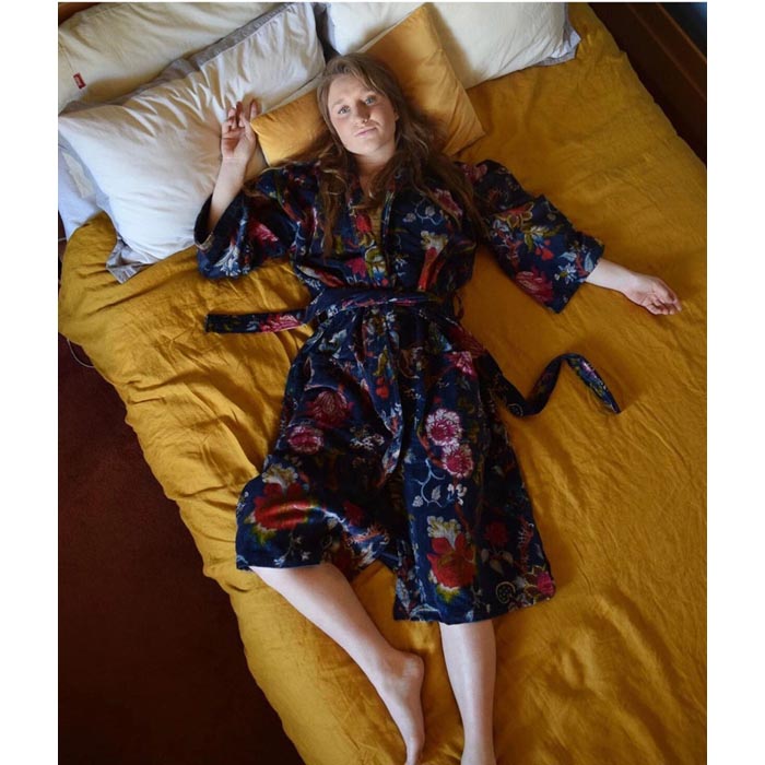 Kimono, Cotton Velvet Kimono, Bathrobe, Gift, Frida Kimono for her Floral Kimono Robe, Bridal Robes, Bridal Robes, Bridesmaids Gifts SALE VK01