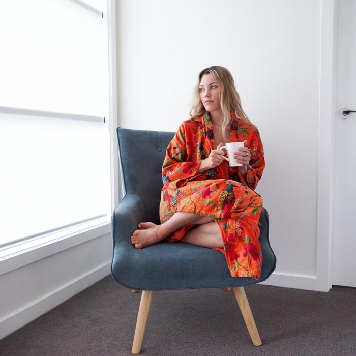 Kimono, Cotton Velvet Kimono, Bathrobe, Gift, Frida Kimono for her Floral Kimono Robe, Bridal Robes, Bridal Robes, Bridesmaids Gifts SALE VK07