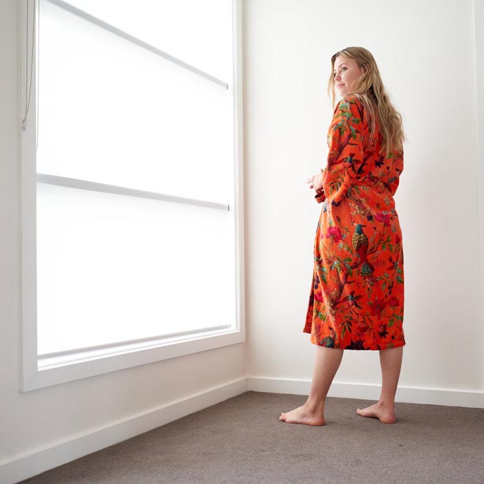 Kimono, Cotton Velvet Kimono, Bathrobe, Gift, Frida Kimono for her Floral Kimono Robe, Bridal Robes, Bridal Robes, Bridesmaids Gifts SALE VK07