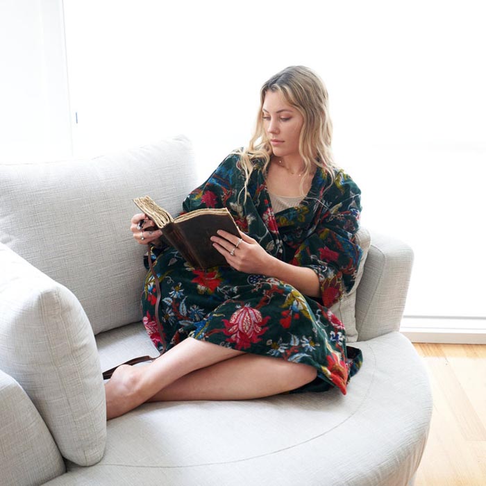 Kimono, Cotton Velvet Kimono, Bathrobe, Gift, Frida Kimono for her Floral Kimono Robe, Bridal Robes, Bridal Robes, Bridesmaids Gifts SALE VK13