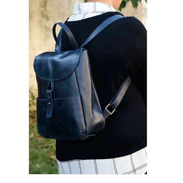 Leather Back Pack Purse |Handmade Leather Handbag | Full Grain Leather Computer or Diaper Bag-Chandler Back Pack by Melbourne Leather Co