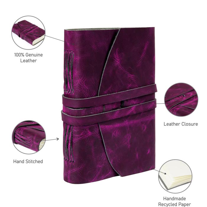 Leather Journal Handmade Note Sketch Book Diary J11