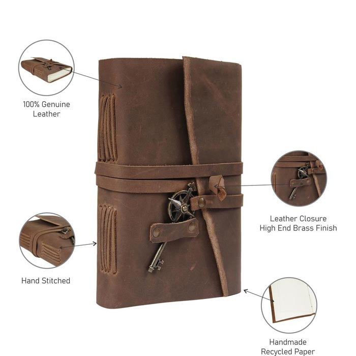 Leather Journal Handmade Note Sketch Book Diary J2