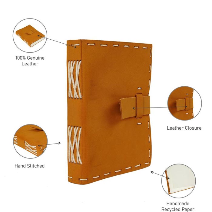 Leather Journal Handmade Note Sketch Book Diary J4