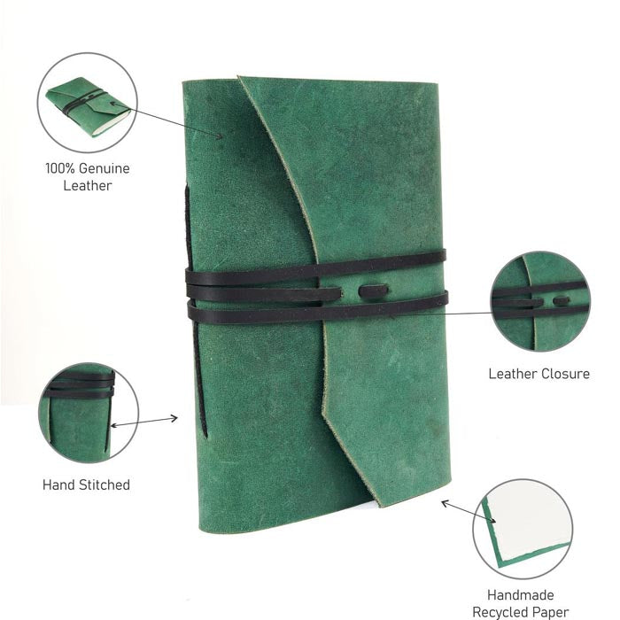 Leather Journal Handmade Note Sketch Book Diary J7
