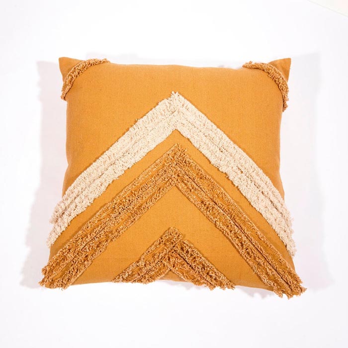 Linen Connections Tassel Hand Tufted Cushion Cover Moroccan Boho 'Shaggy' Beni Ourain Style Cushion Cover   Berber Style Cushion Cover CC176