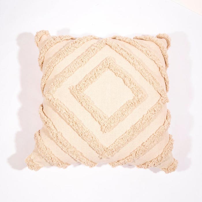 Linen Connections Tassel Hand Tufted Cushion Cover Moroccan Boho 'Shaggy' Beni Ourain Style Cushion Cover   Berber Style Cushion Cover CC182