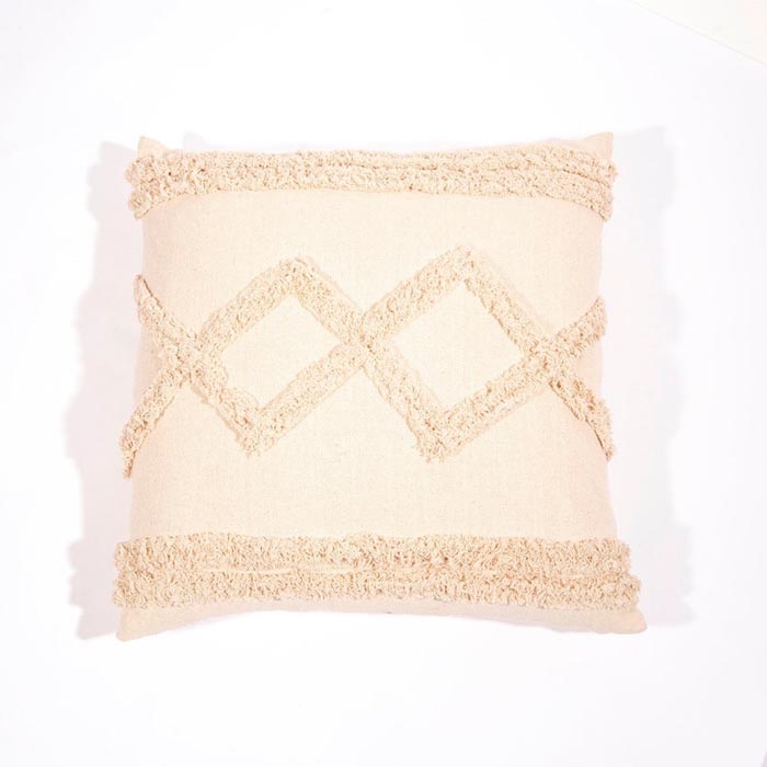 Linen Connections Tassel Hand Tufted Cushion Cover Moroccan Boho 'Shaggy' Beni Ourain Style Cushion Cover   Berber Style Cushion Cover CC185