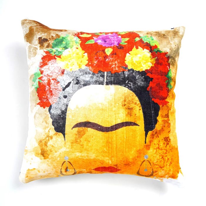 Mexican Painter Pillow Case, Frida Floral Decorative Cushion, Mexican Painter Art Garden Country Mexico Muertes Cushion Cover CC60