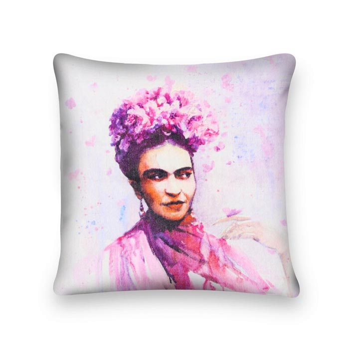 Mexican Painter Pillow Case, Frida Floral Decorative Cushion, Mexican Painter Art Garden Country Mexico Muertes Cushion Cover CC83