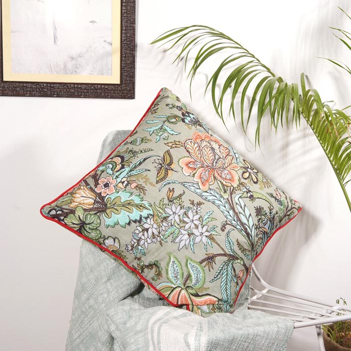 Mexican Painter Pillow Case, Frida Floral Decorative Cushion, Mexican Painter Art Garden Country Mexico Muertes Cushion Cover CC94