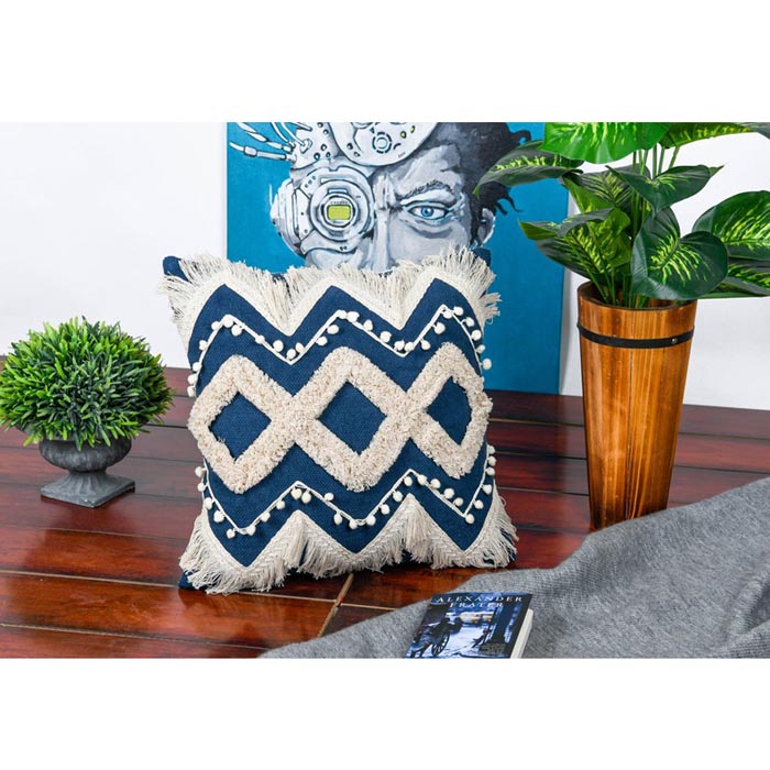Moroccan Cushion Tassel Cushion Boho Cushion Hand Tufted Cushion Decorative Pillow Lumber Pillow 45x45cm CC160