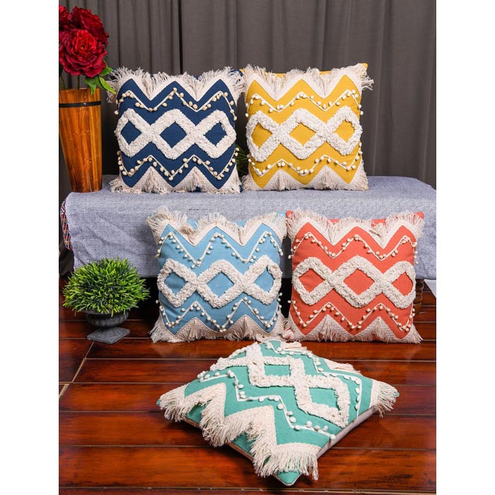 Moroccan Cushion Tassel Cushion Boho Cushion Hand Tufted Cushion Decorative Pillow Lumber Pillow 45x45cm CC160