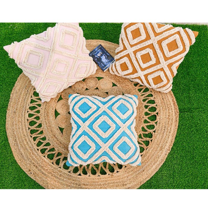 Moroccan Cushion Tassel Cushion Boho Cushion Hand Tufted Cushion Decorative Pillow Lumber Pillow 50x50cm CC165