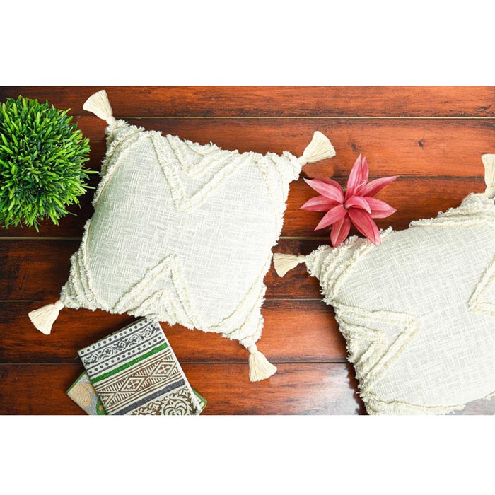 Moroccan Cushion Tassel Cushion Boho Cushion Hand Tufted Cushion Decorative Pillow Lumber Pillow 50x50cm CC166
