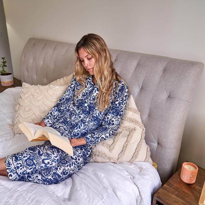 PJ Set Lounge Wear Multi Coloured BLOCK PRINT Includes 4 Sizes - S,M,L,XL PJ26