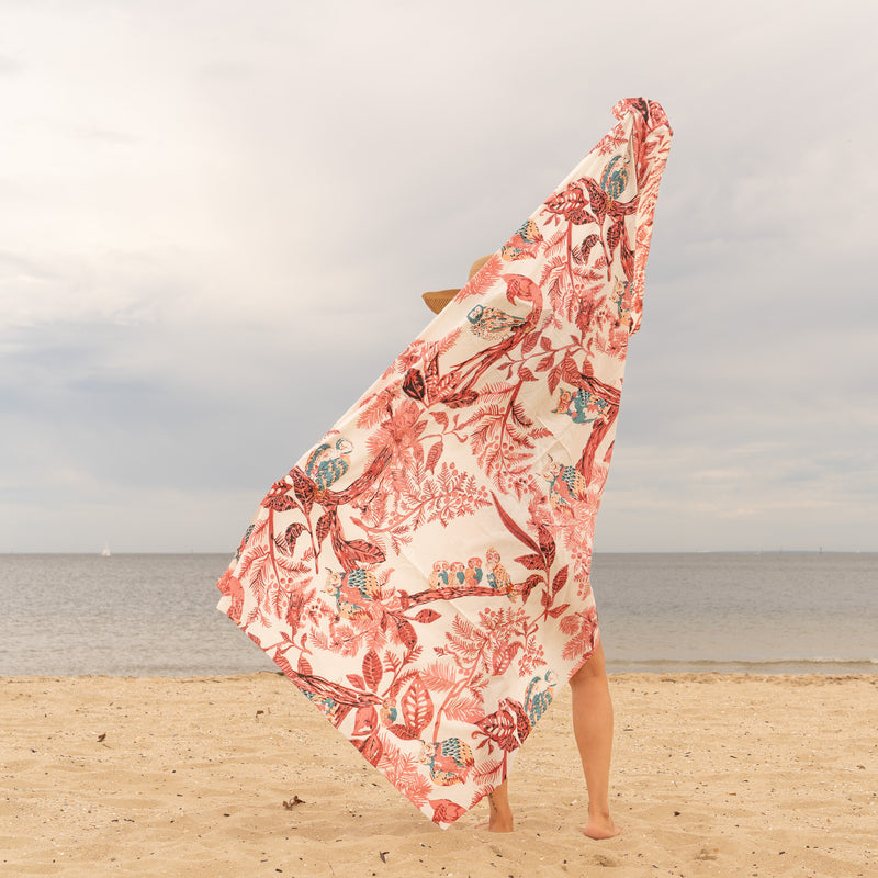 Pink Owl - 100% Cotton Sarong