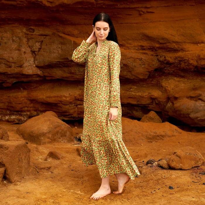 Set of 2 Cotton Maxi Dress Summer Dress Boho dressLong Boho Dress Floral Print Price includes 2 Sizes S,M,L,XL BD17